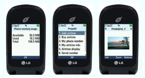 Tracfone LG 237C screenshot