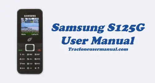 Tracfone Samsung S125G User Manual Guide