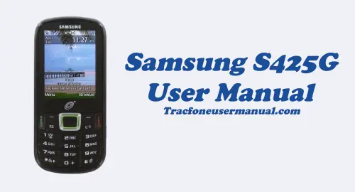 Tracfone Samsung S425G User Manual Guide