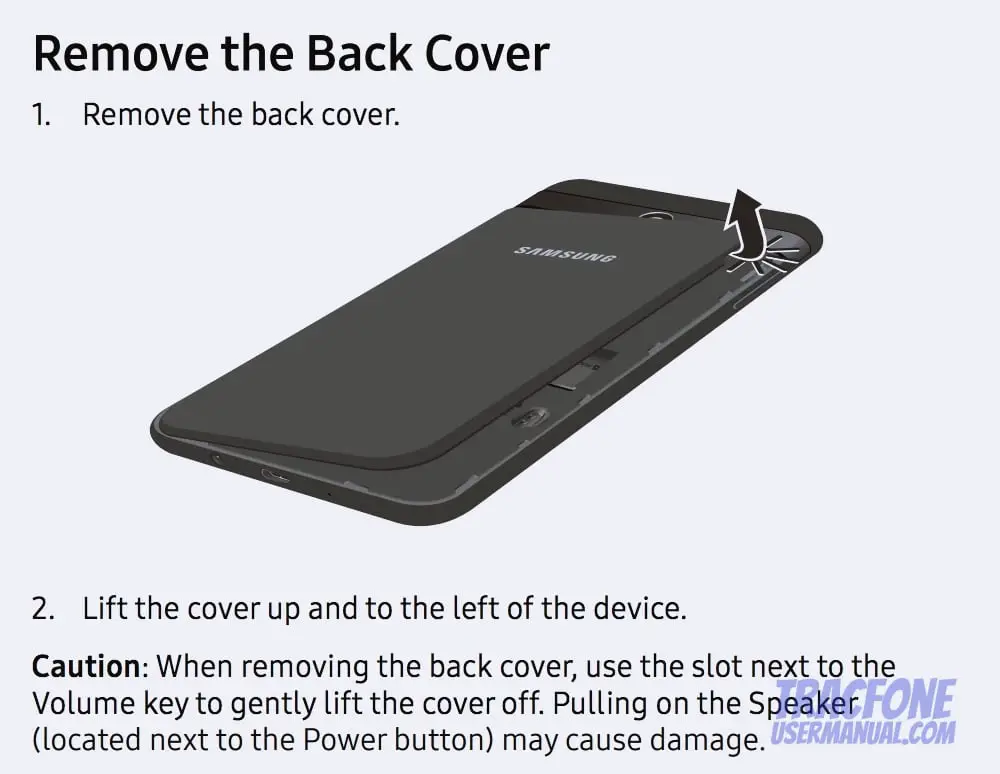Galaxy J7 Remove Back Cover