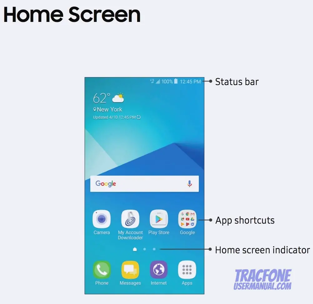 Galaxy J7 Sky Pro Home Screen