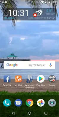 Moto G6 Home Screen