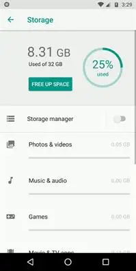 Moto G6 Home Storage