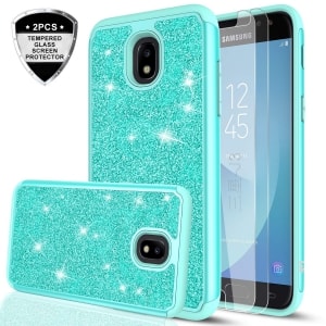 Galaxy J3 Orbit Glitter Protective Case by LeYi