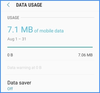 Android data usage