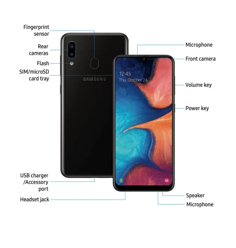 samsung a20 features