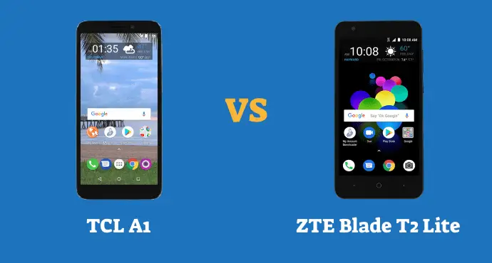 TCL A1 vs ZTE Blade T2 Lite