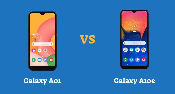 Galaxy A01 vs Galaxy A10e Specs Comparison