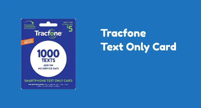 Tracfone Text Only Card