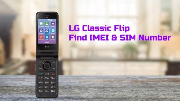 lg classic flip find imei number