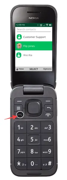 Nokia 2760 Flip Phone Call Contacts