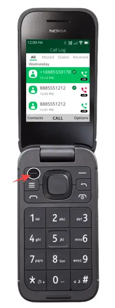 Nokia 2760 Flip Phone Call Log
