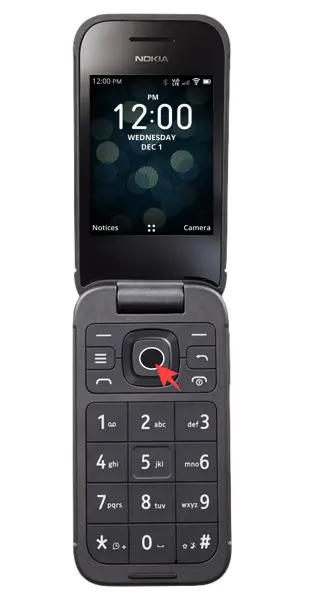 Nokia 2760 Flip Phone Center Key