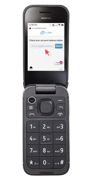 Nokia 2760 Flip Phone Check Balance