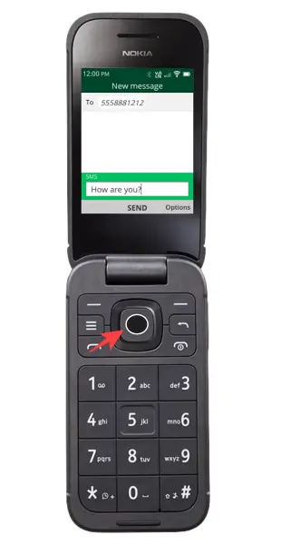 Nokia 2760 Flip Phone Send Messages