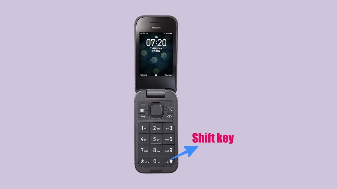 Nokia 2760 Flip Phone Shift Key