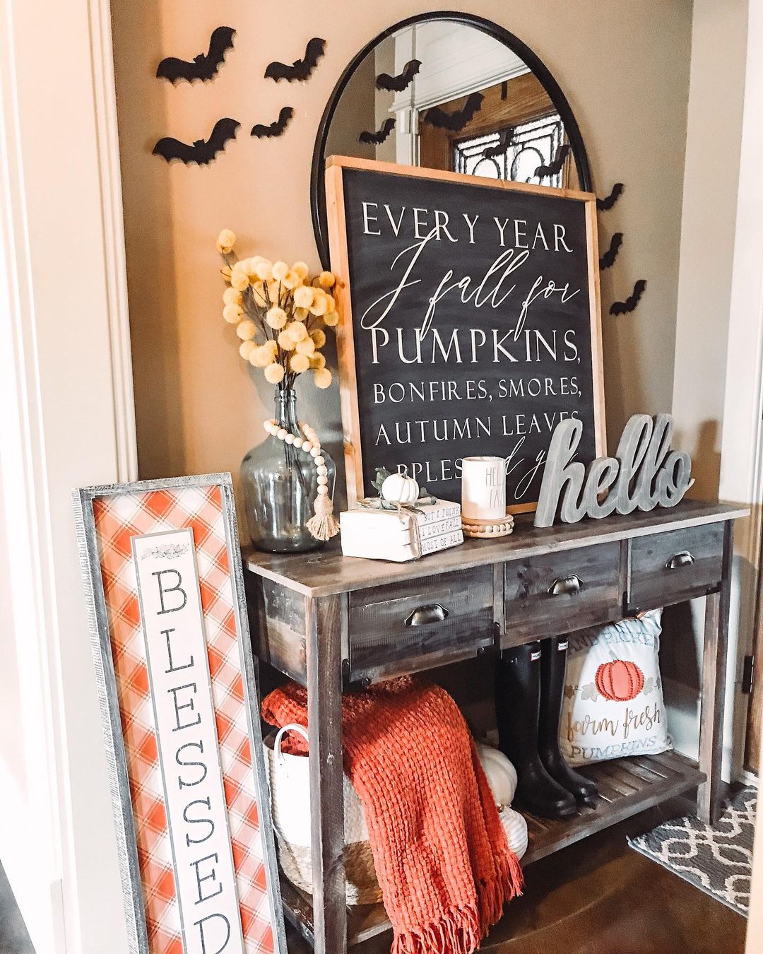 fall entry table decor ideas