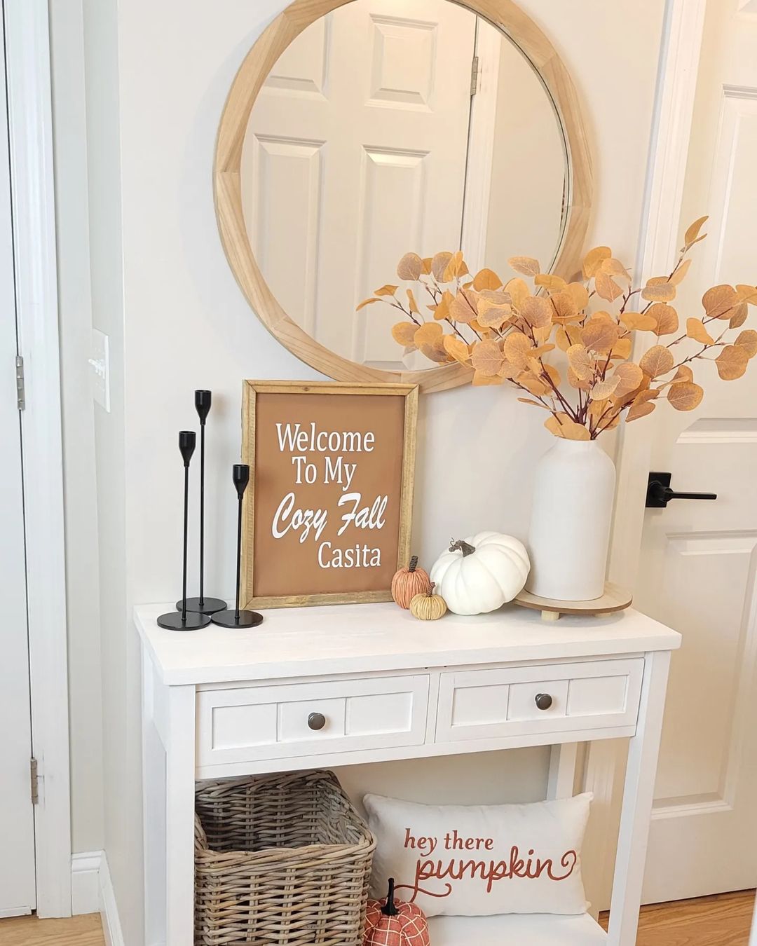 fall entry table decor ideas