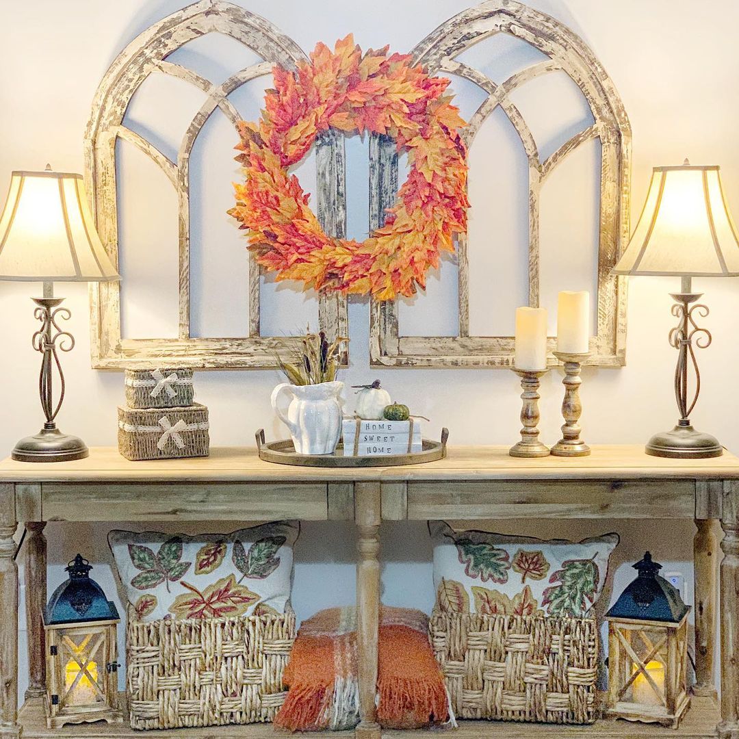 fall entry table decor ideas