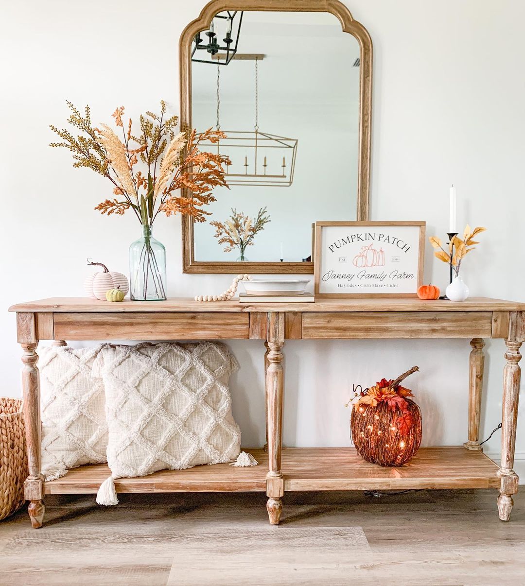 fall entry table decor ideas