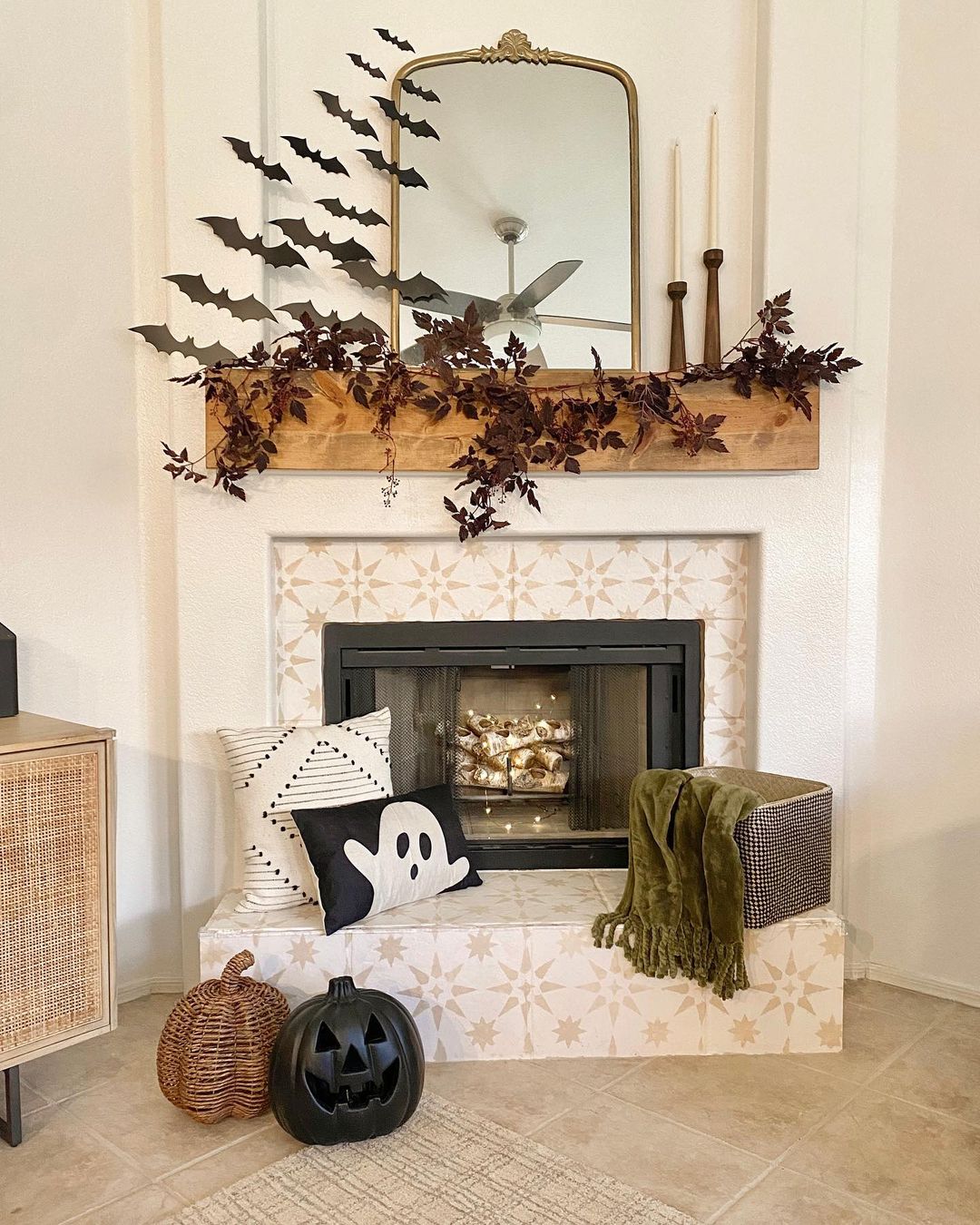 neutral halloween decor ideas