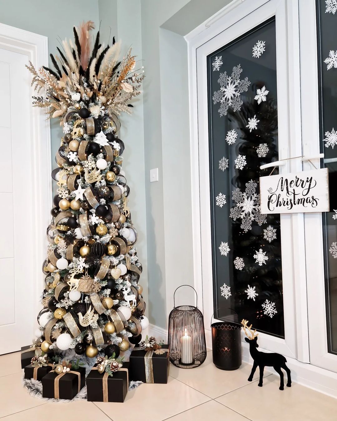 slim christmas tree decor