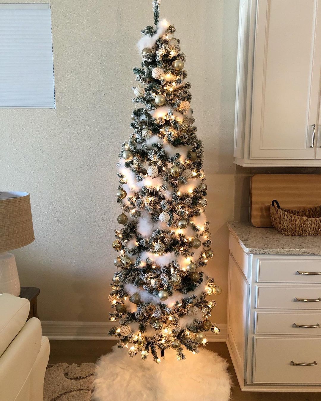 slim christmas tree decor