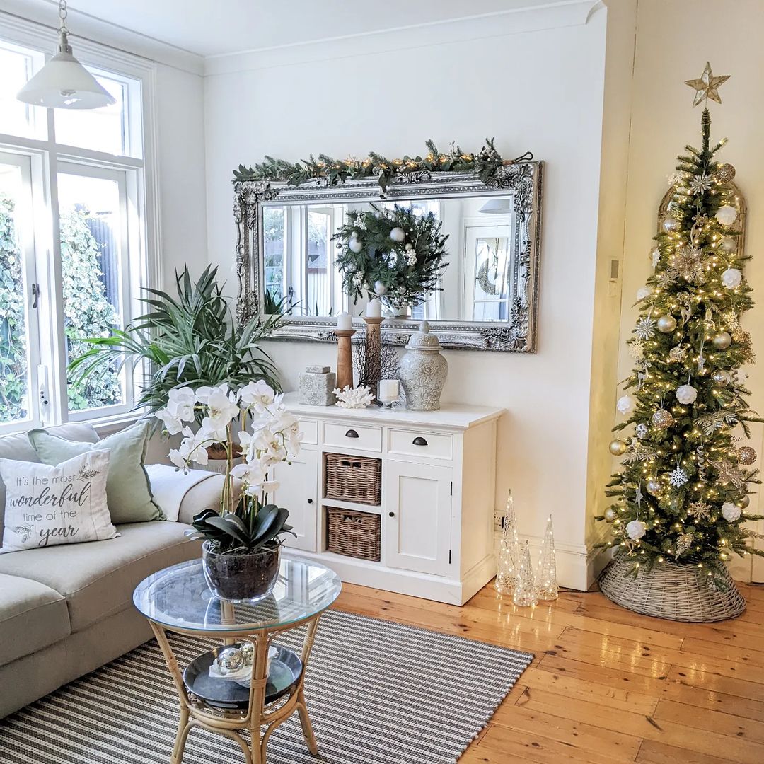 slim christmas tree decor